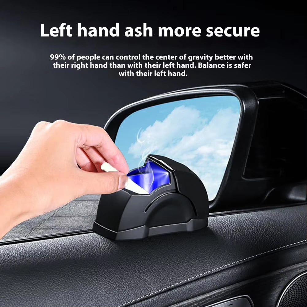 Universal Door Ashtray with LED Lights Sliding Cover Design Ashtray