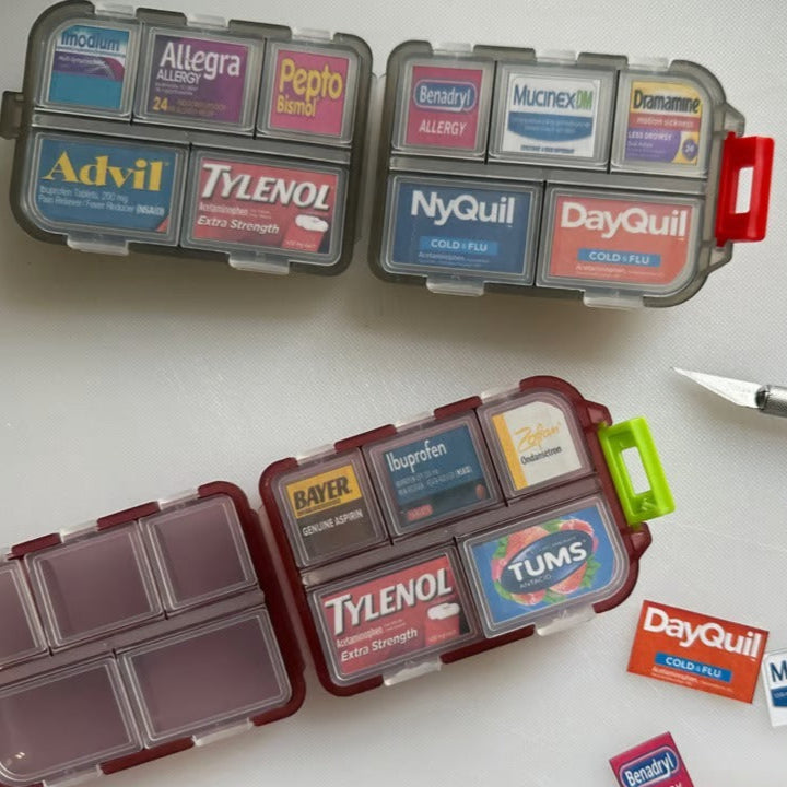 10 Campartments Pill Case, Mini Pharmacy