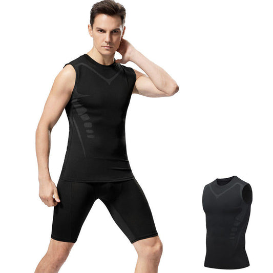 Summer Cool Men's Sleeveless Ice Silk Body Shaper